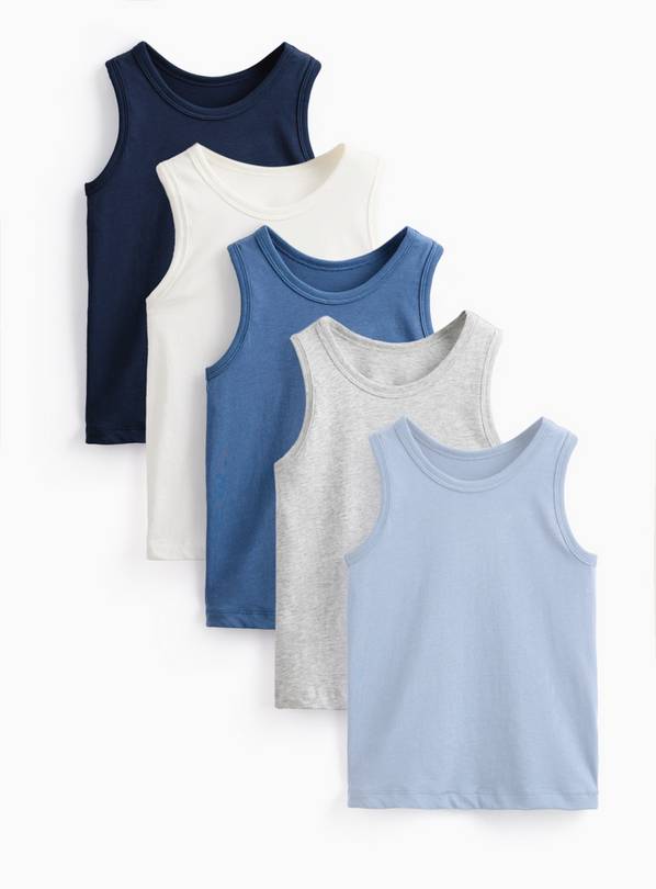 Blue Core Vest 5 pack 5-6 years